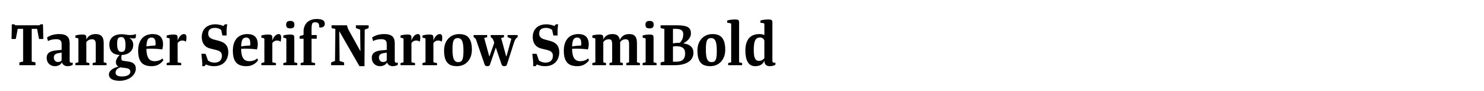 Tanger Serif Narrow SemiBold